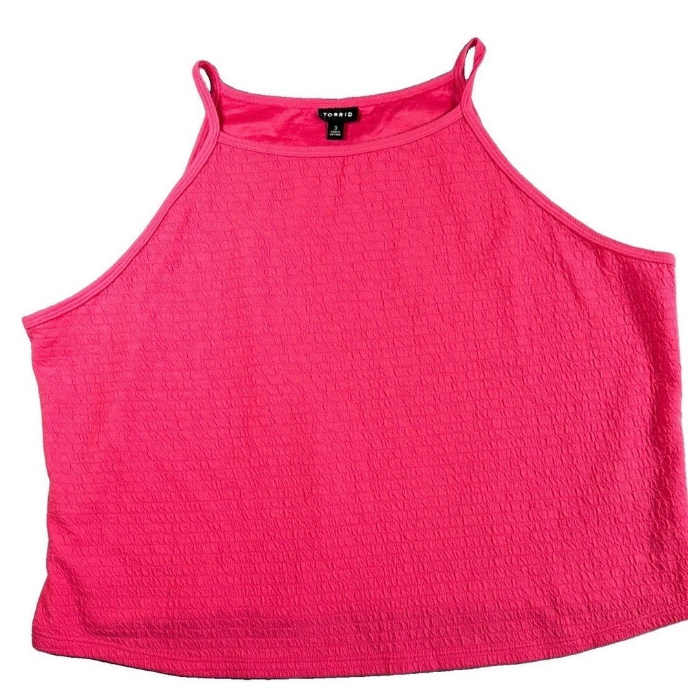 Camisole Top Womens Torrid 3 Pink Smocked High Neck Spaghetti Strap 43665381